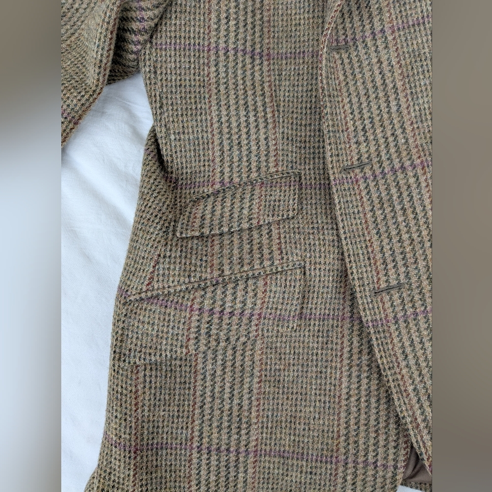 Ralph Lauren Brown Tan Sport Coat with Herringbone Pattern - Picture 9 of 15